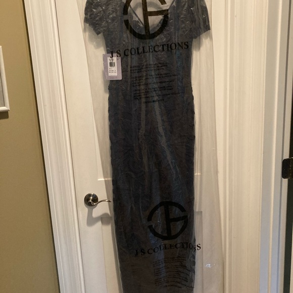 JS Collections Brand New Illusion Soutache Gown - Picture 3 of 5